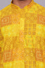 Bluesaanchi Men's Chikankari Threadwork & Sequin Kurta Set –Dark Yellow