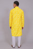 Bluesaanchi Men's Chikankari Threadwork & Sequin Kurta Set –Yellow