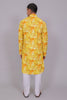 Bluesaanchi Men's Chikankari Threadwork & Sequin Kurta Set – Lemon Yellow