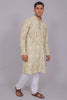 Bluesaanchi Men's Chikankari Threadwork & Sequin Kurta Set –Olive Green