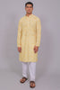 Bluesaanchi Men's Chikankari Threadwork & Sequin Kurta Set –White