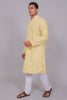 Bluesaanchi Men's Chikankari Threadwork & Sequin Kurta Set –White