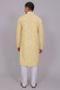 Bluesaanchi Men's Chikankari Threadwork & Sequin Kurta Set –White