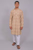 Bluesaanchi Men's Chikankari Threadwork & Sequin Kurta Set –Cream & Mauve