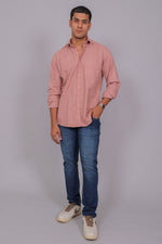 Bluebird Men’s Pink Herringbone Texture Shirt