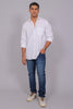 Bluebird Men’s White Herringbone Texture Shirt