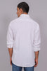 Bluebird Men’s White Herringbone Texture Shirt