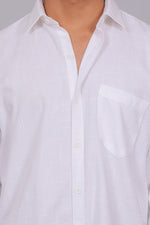 Bluebird Men’s White Herringbone Texture Shirt