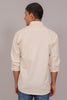 Bluebird Men’s Cream Herringbone Texture Shirt