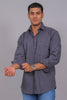 Bluebird Men’s Grey Herringbone Texture Shirt