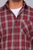 Bluebird Men’s Maroon Checked Shirt