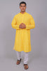 Bluesaanchi Men's Chikankari Threadwork & Sequin Kurta Set –Yellow