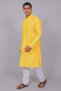 Bluesaanchi Men's Chikankari Threadwork & Sequin Kurta Set –Yellow