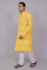Bluesaanchi Men's Chikankari Threadwork & Sequin Kurta Set –Yellow Brown