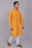 Bluesaanchi Men's Chikankari Threadwork & Sequin Kurta Set –Yellow Pink