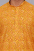 Bluesaanchi Men's Chikankari Threadwork & Sequin Kurta Set –Yellow Pink