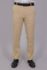 Bluebird Men's Regular Fit Bone Grey Lycra Trouser