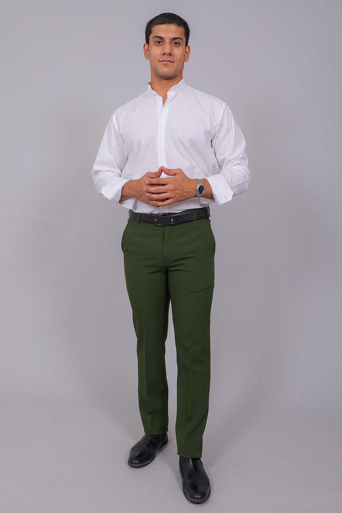 Bluebird Men’s White Shirt – Half Placket