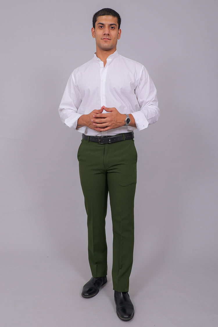 Bluebird Men’s White Shirt – Half Placket