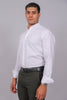 Bluebird Men’s White Shirt – Half Placket