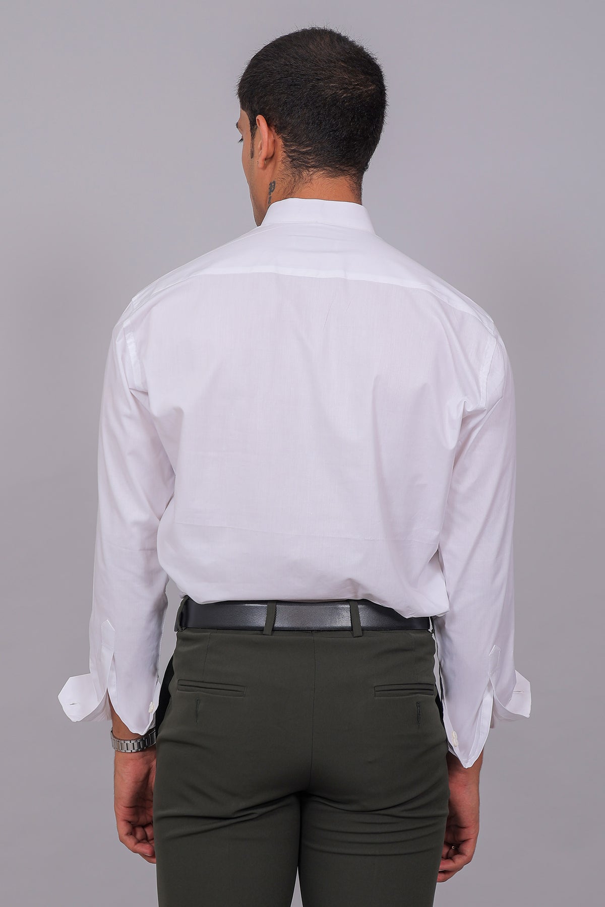 Bluebird Men’s White Shirt – Half Placket