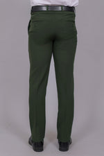 Bluebird Men's Regular Fit Sacramento Green Lycra Trouser