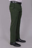 Bluebird Men's Regular Fit Sacramento Green Lycra Trouser