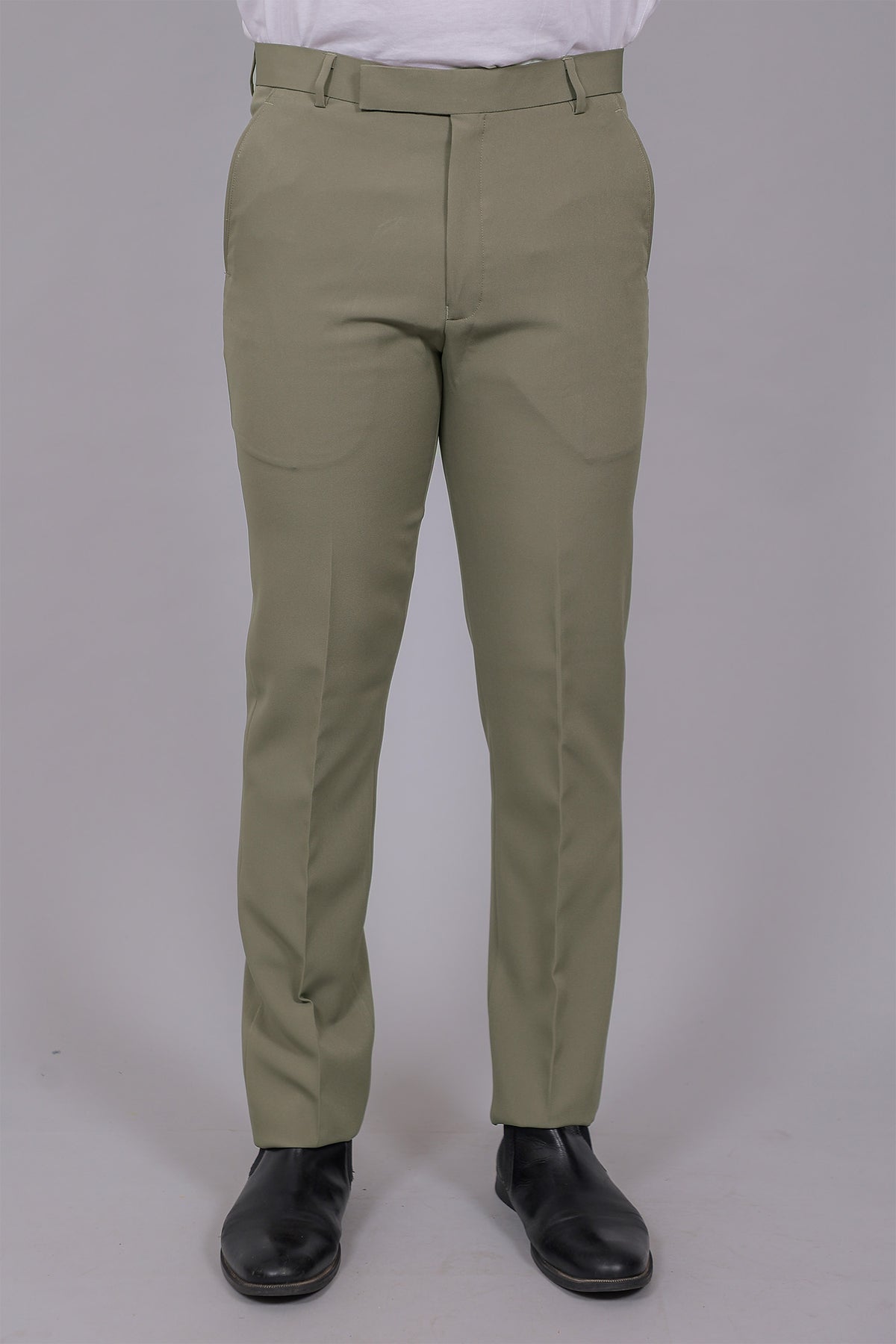 Bluebird Men's Regular Fit Nickel Grey Lycra Trouser