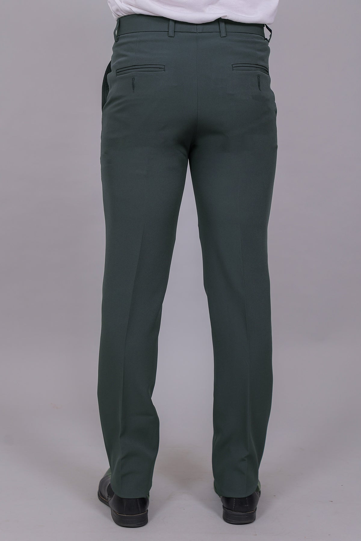 Bluebird Men's Regular Fit Charcoal Grey Lycra Trouser