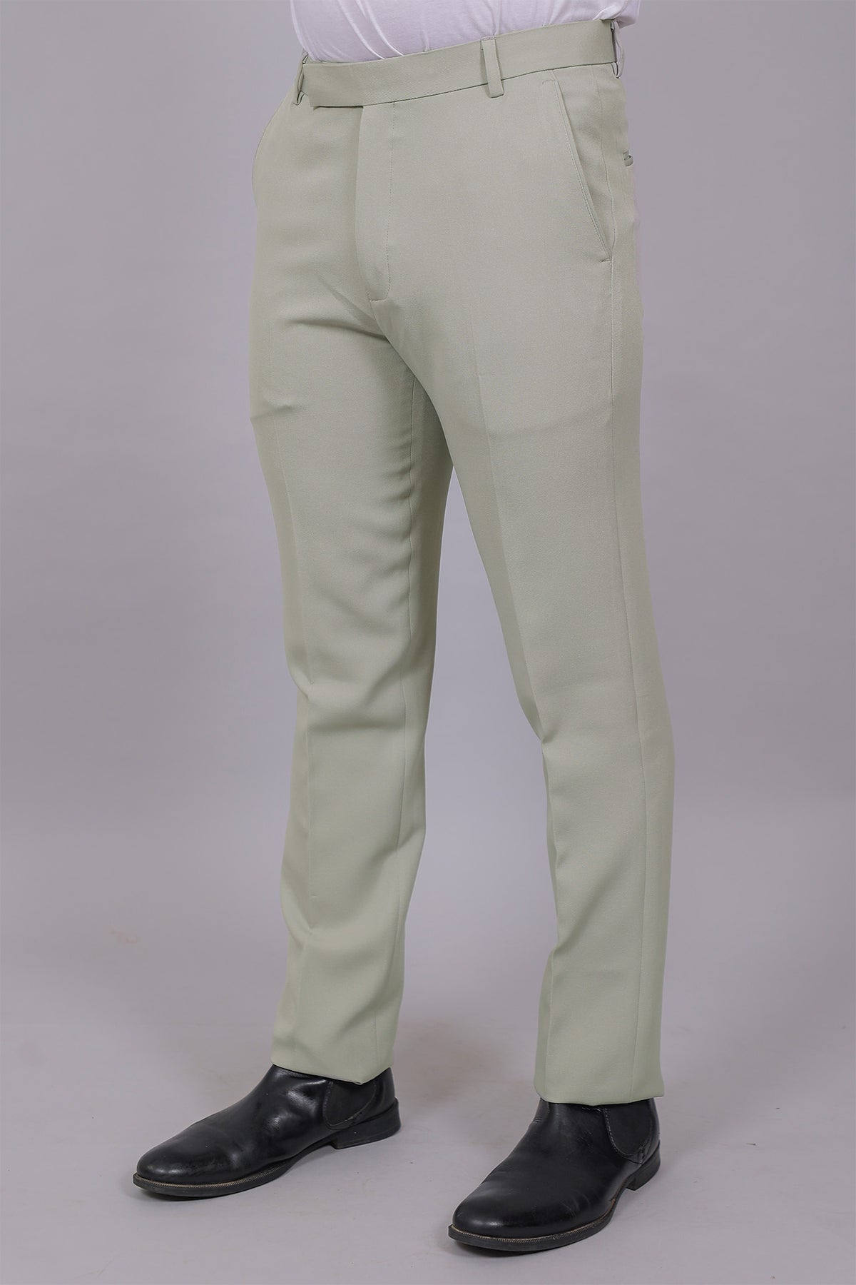Bluebird Men's Regular Fit Ash Grey Lycra Trouser
