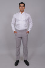 Bluebird Men’s White Shirt – Pintucks Style