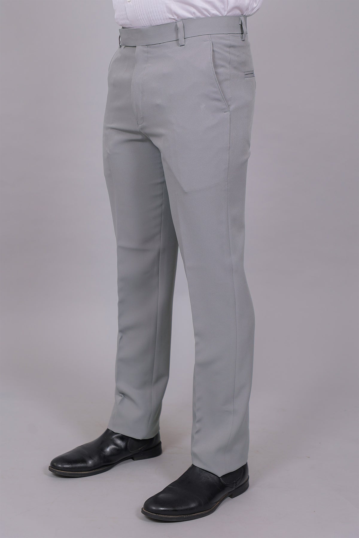 Bluebird Men's Regular Fit Slate Grey Lycra Trouser