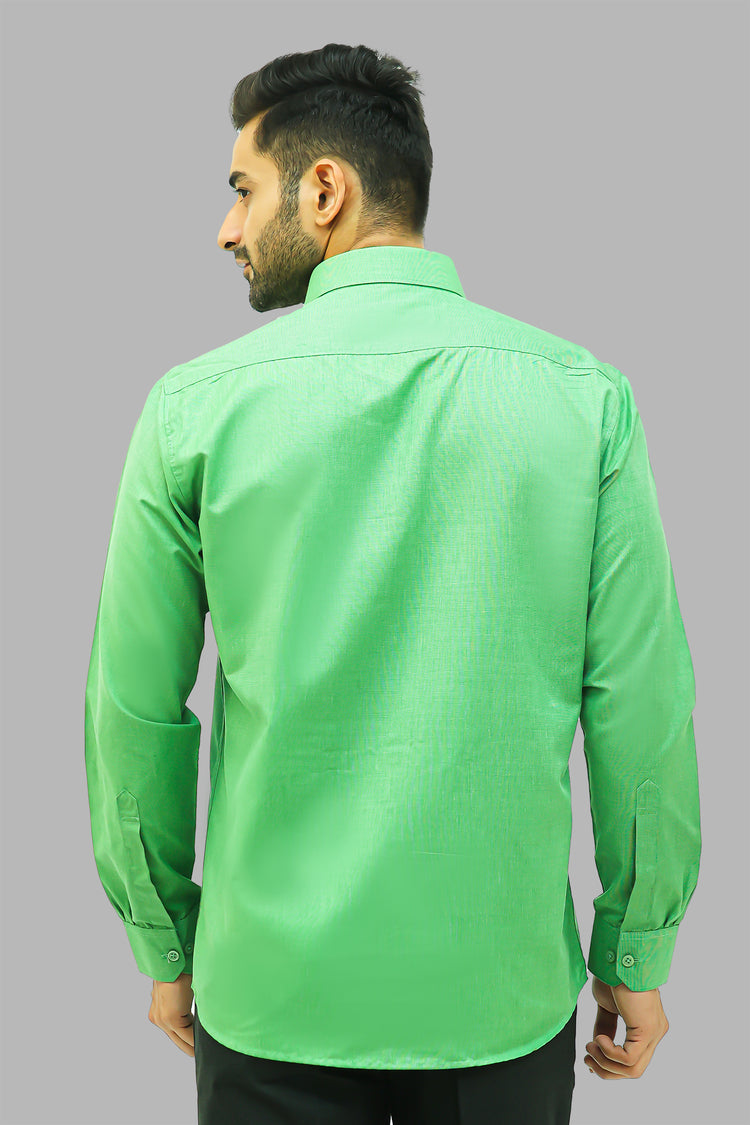 BLUEBIRD MEN'S GREEN FORMAL SHIRT