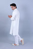 White Embroidery Motifs With glass work kurta set for men's