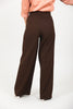 BLUEBIRD WOMEN'S DARK BROWN CASUAL BELL BOTTOM  TROUSERS