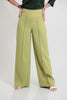 WOMEN LIGHT GREEN SOLID CASUAL BELL BOTTOM  TROUSERS
