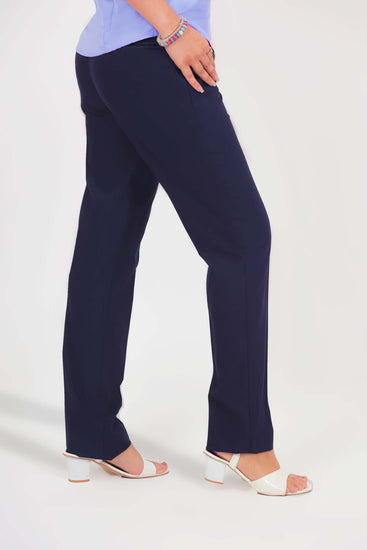 BLUEBIRD WOMEN'S  NAVY BLUE LYCRA TROUSERS