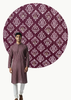 Veshbhoshaa Men's Wine Printed Kurta Set