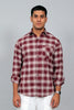 Bluebird Men’s Maroon Checked Shirt