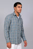 Bluebird Men’s SKY BLUE BLACK & WHITE Checked Shirt