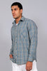 Bluebird Men’s SKY BLUE BLACK & WHITE Checked Shirt