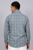 Bluebird Men’s SKY BLUE BLACK & WHITE Checked Shirt