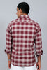 Bluebird Men’s Maroon Checked Shirt