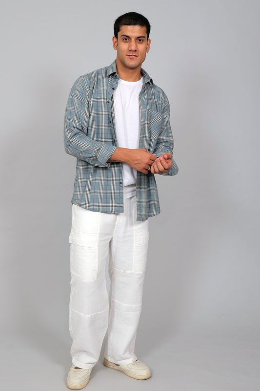 Bluebird Men’s Turkish Blue Checked Shirt