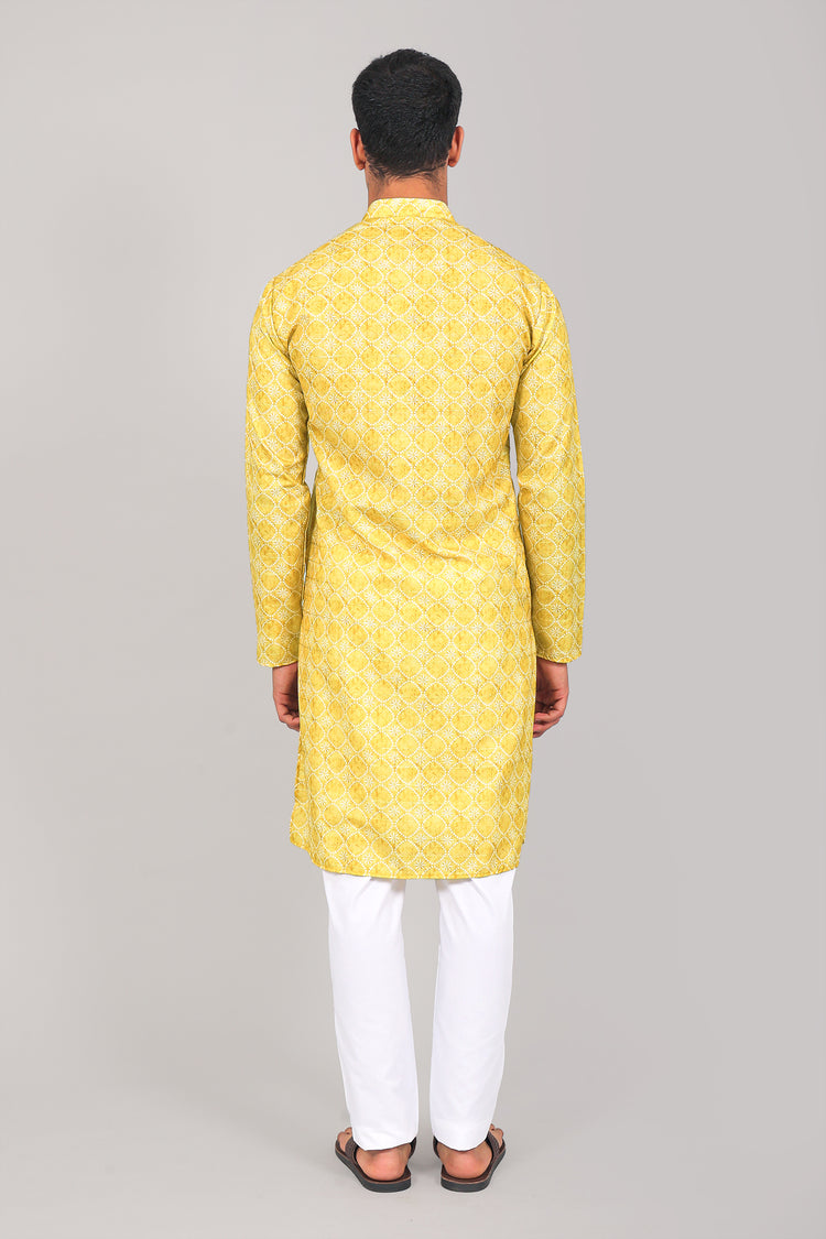 Bluesaanchi Effortlessly Stylish yellow Kurta Sets for Men