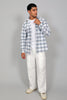 Bluebird Men’s SKY BLUE WHITE Checked Shirt