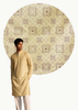 Veshbhoshaa Men's Soft Yellow Printed Kurta Set
