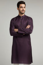 Mens's Wine Kurta Pajama Set