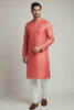 Veshbhoshaa Men's Red Kurta Pajama Set