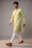 Veshbhoshaa Men's Soft Green Printed Kurta Set